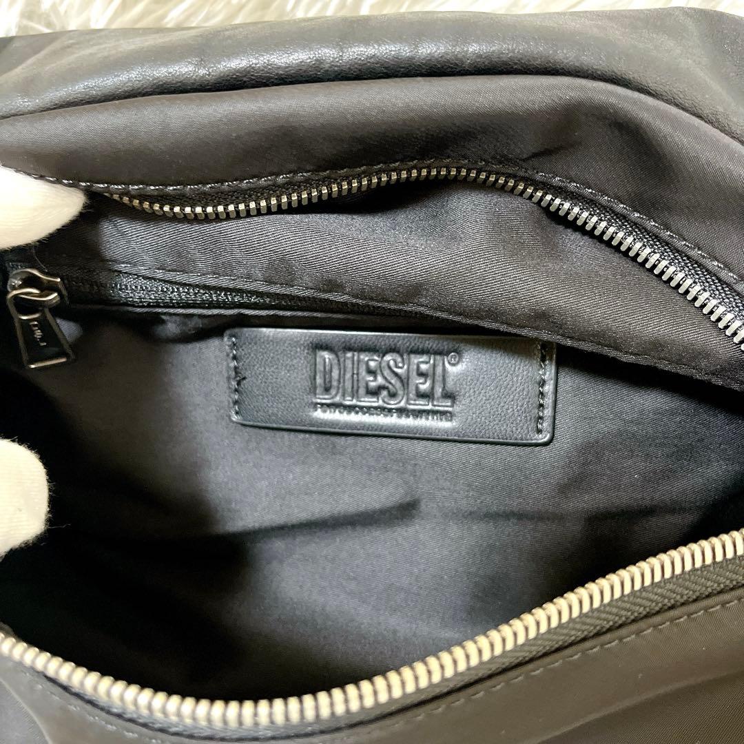 希少】DIESELディーゼル ウォッシュド ワックスレザー ボディバッグ 黒