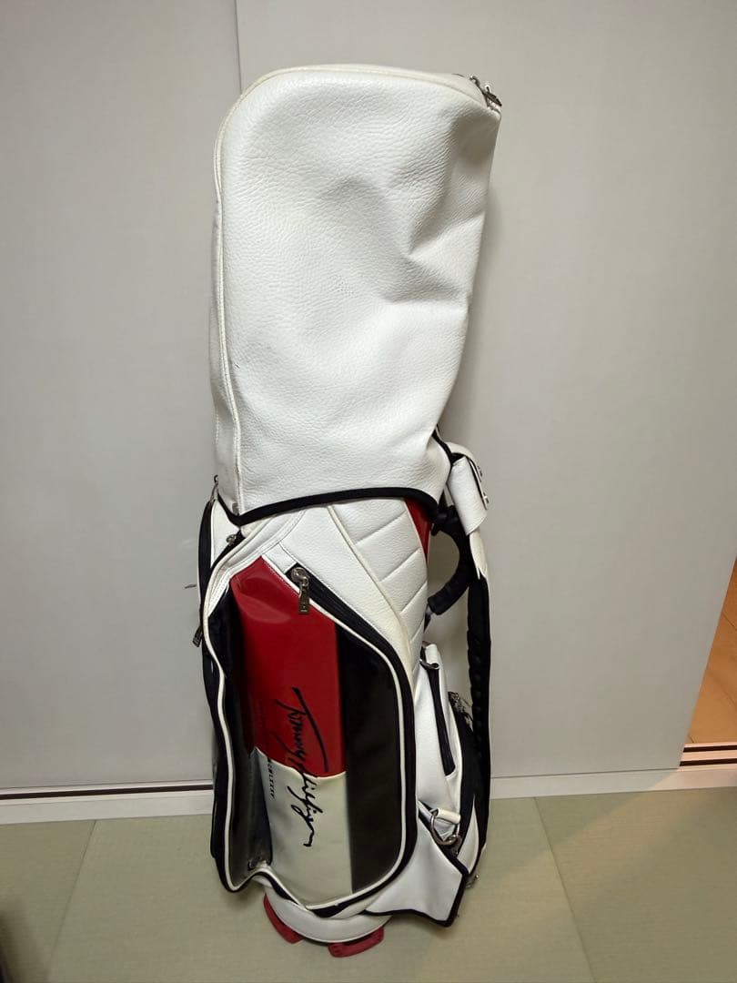 トミーヒルフィガー キャディバッグ ホワイト トミーヒルフィガー 2024年秋冬モデル ユニセックス フラッグ