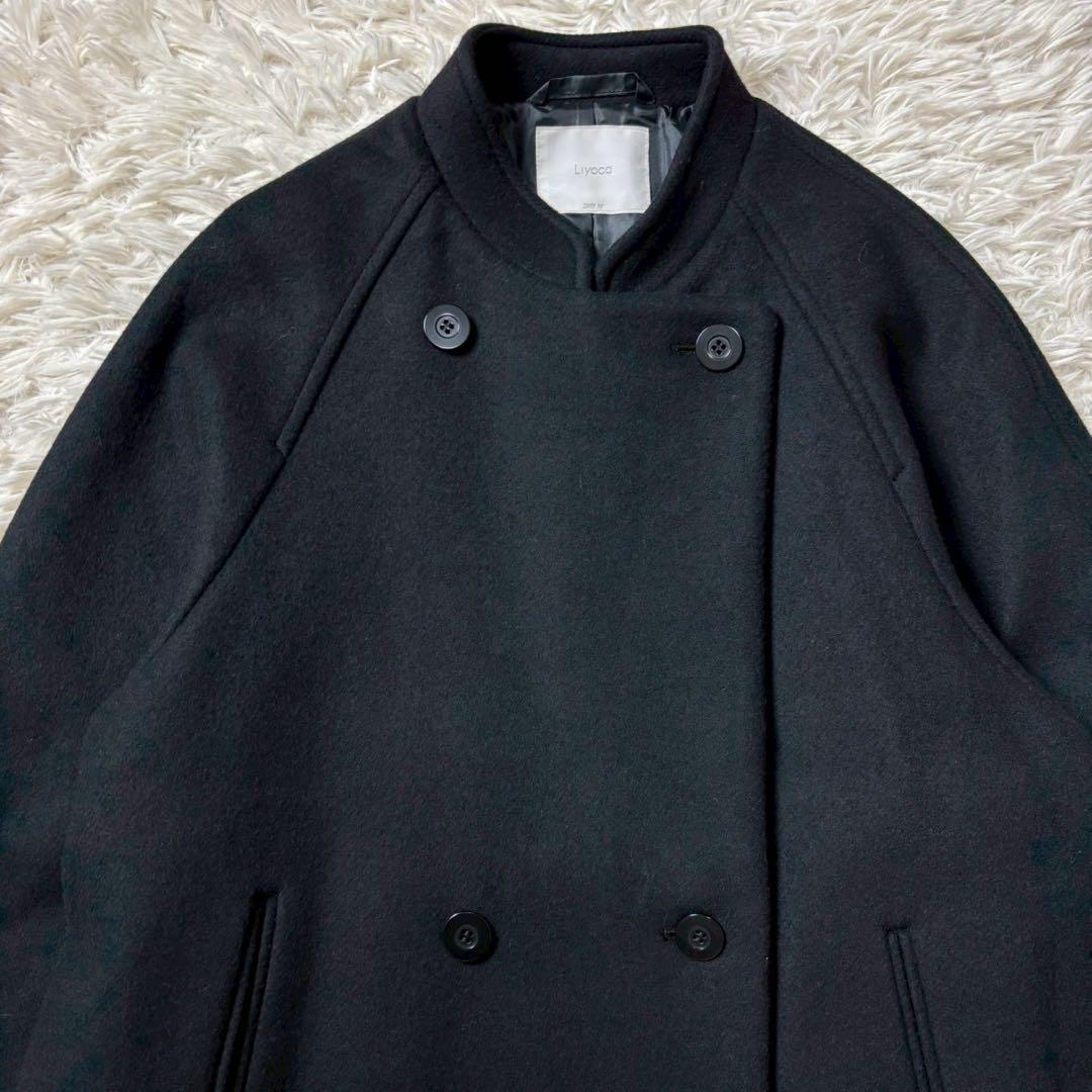 美品】Liyoca リヨカ ビーバーバンドカラーコート - メルカリ