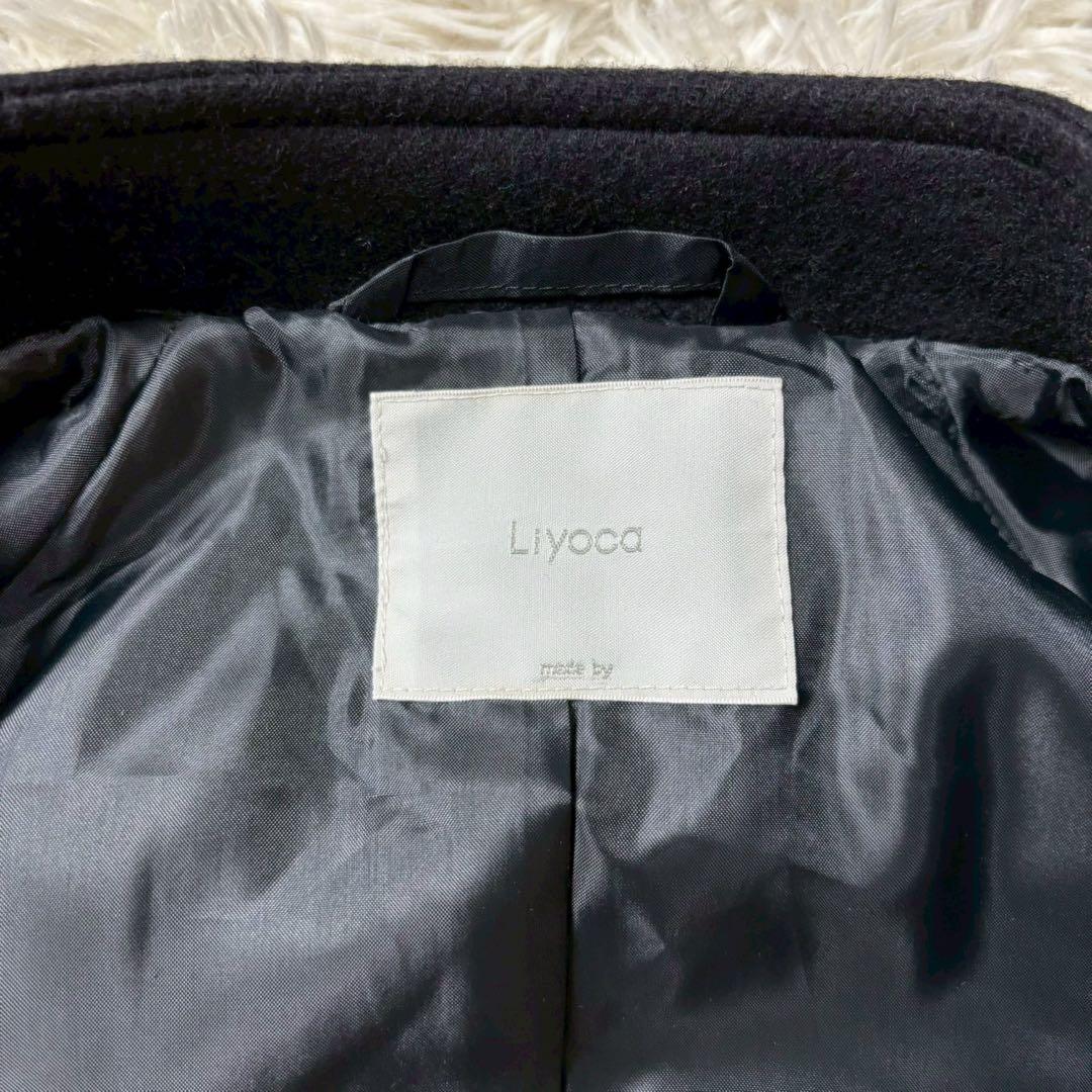 美品】Liyoca リヨカ ビーバーバンドカラーコート - メルカリ