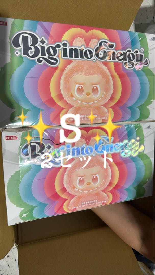 ポップマート LABUBU Big into Energy ぬいぐるみ2セット THE MONSTERS Big into Energy Series-Vinyl Plush Pendant Blind Box
