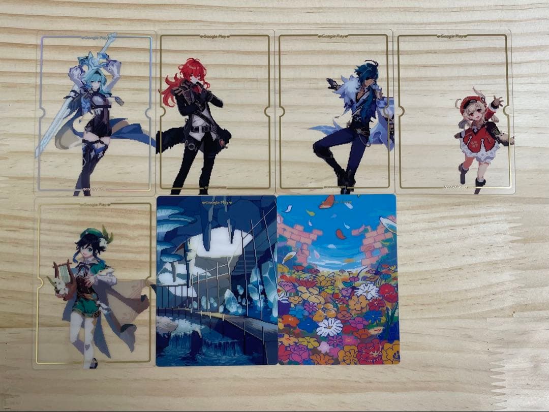 ら*ら様 Google Play 大感謝祭 オリジナルカード 原神 7枚セット