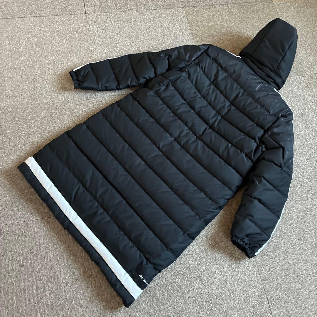 adidas 黒 ダウンコート フード付き ダウン70% - メルカリ