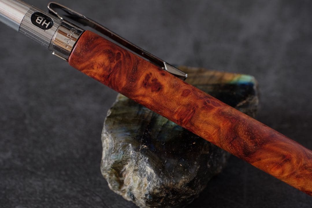 PG5木軸カスタム0207 高村杢工房 製図用シャープペンシル 花梨瘤
