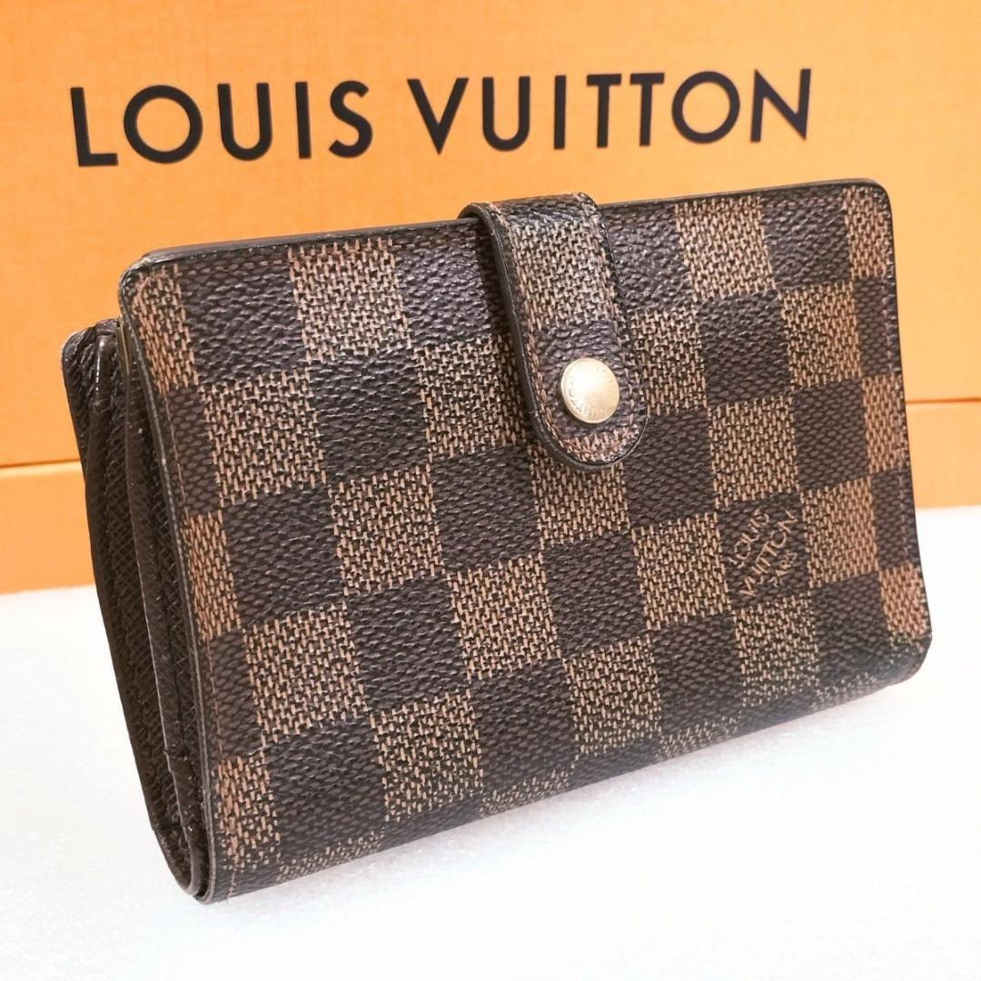 ✨美品✨ ルイヴィトン ダミエ ヴィエノワ がま口 二つ折り財布 正規品