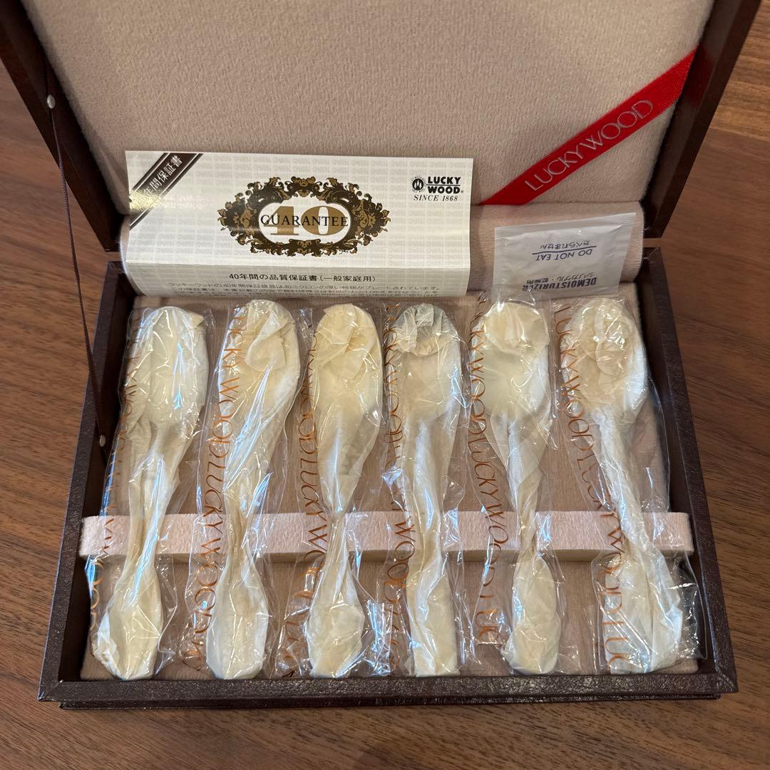 LUCKYWOOD スプーン 6本セット 40ミクロン 銀 シルバー - メルカリ