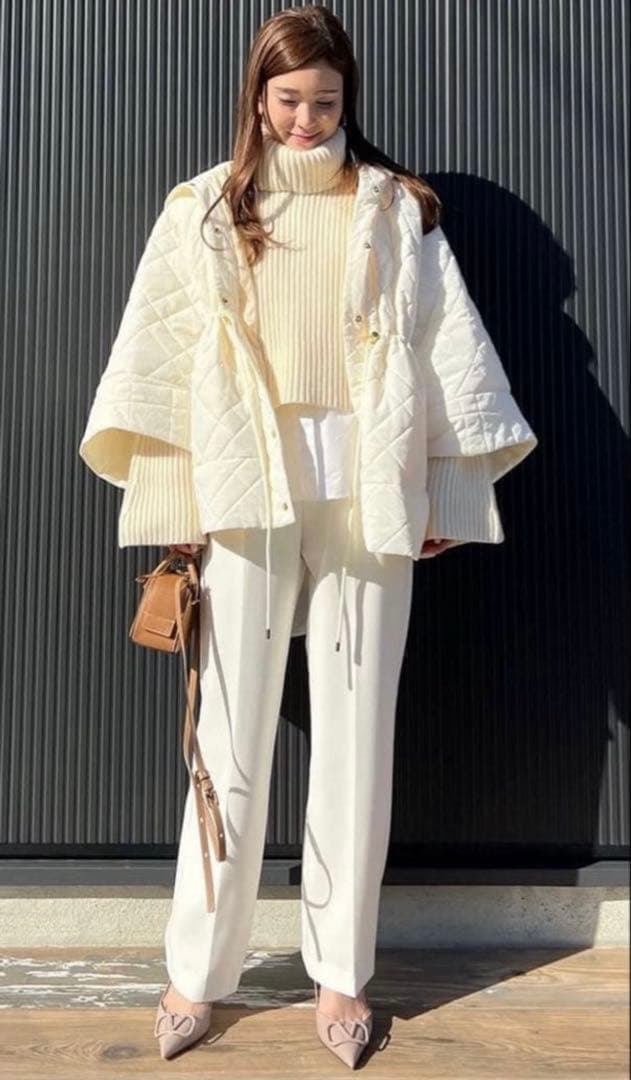 maison de Dolce. メゾンドドルチェ　キルティングポンチョ メゾンドドルチェ/キルティングポンチョ/黒 Maison de dolce