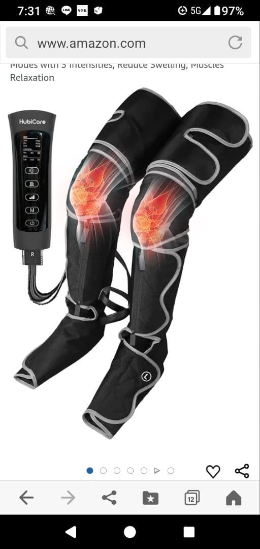 新品未開封　ｈｕｂｉｃａｒｅ　Relax Device ＦＥ−７２０８ HubiCare Thigh to Feet Air Compression Leg Massager FE-7208 – HuBDIC