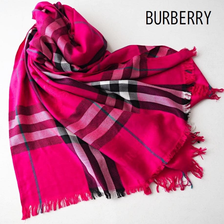 BURBERRY バーバリー ロゴ 大判ストール メガチェック シャドーホース