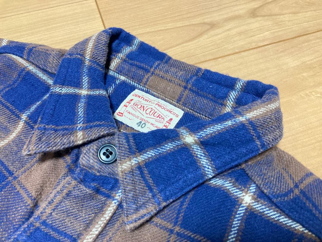 《最終値下げ》BONCOURA ワークシャツ タータンチェック 40