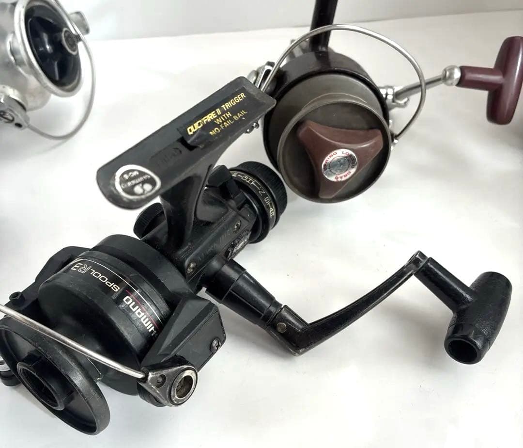 希少品】スピニングリール 7点 まとめ 動作品と故障、部品欠損品混じり