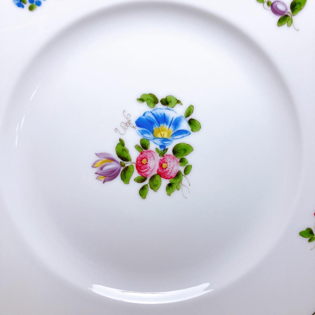 アウガルテン シンプルブーケ プレート 19.5cm 2枚　|3024|