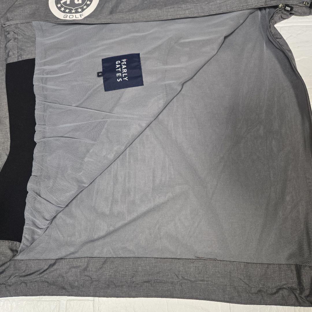 パーリーゲイツ 両面ロゴ ナイロンジャケット プルオーバー グレー XL
