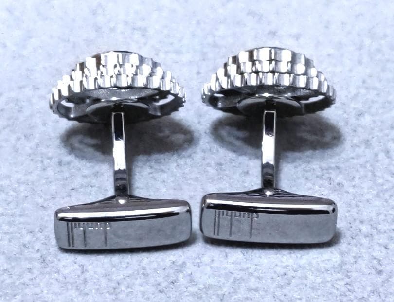 dunhill ダンヒル ADロゴ 3連ギアリング カフス 40143