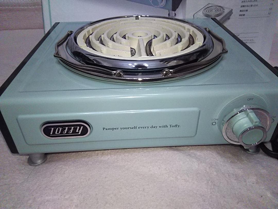 ☆TOFFY 卓上電気コンロ みんなで鍋パーティ ペールアクア トフィ