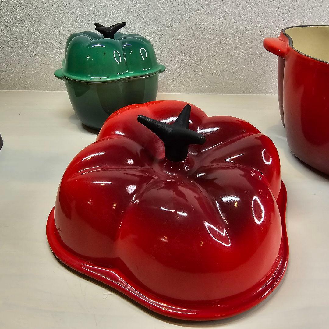 廃盤 LE CREUSET ル・クルーゼ ピーマン 両手鍋 ミニココット セット