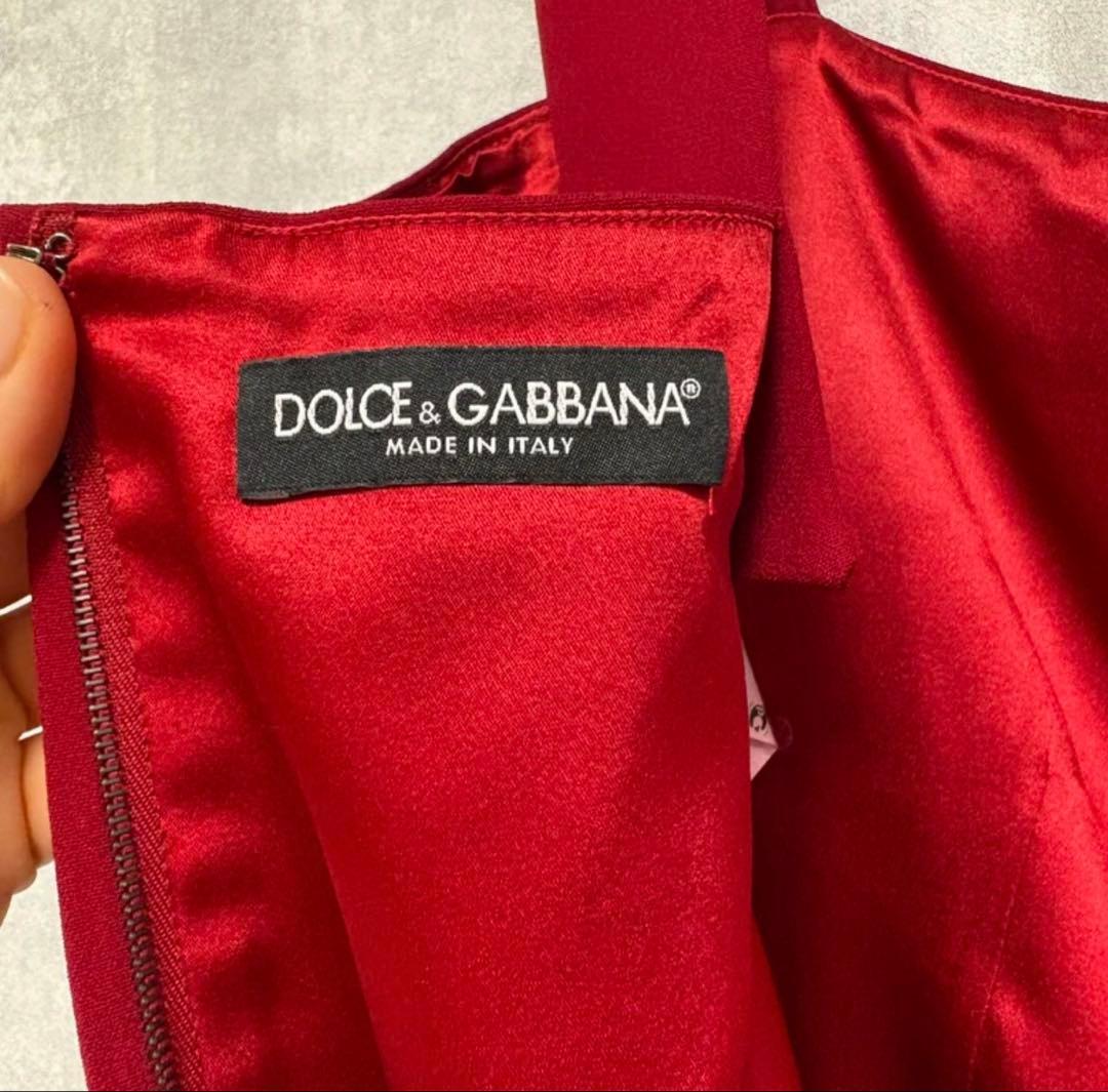 DOLCE & GABBANA 赤 ミニドレス 50-52 IT - メルカリ