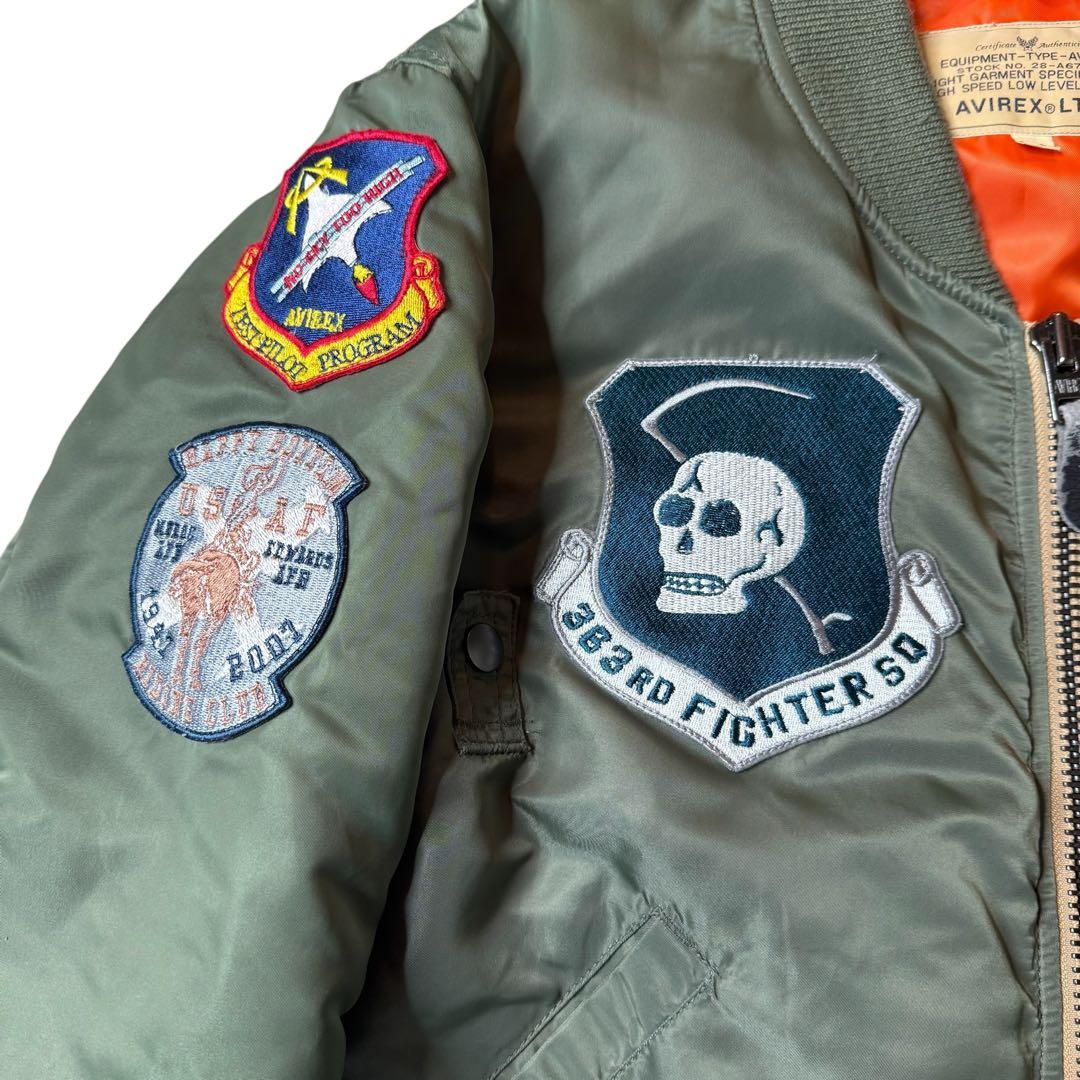 AVIREX☆M アメリカ空軍独立60周年モデル MA-1 ワッペン フルデコの