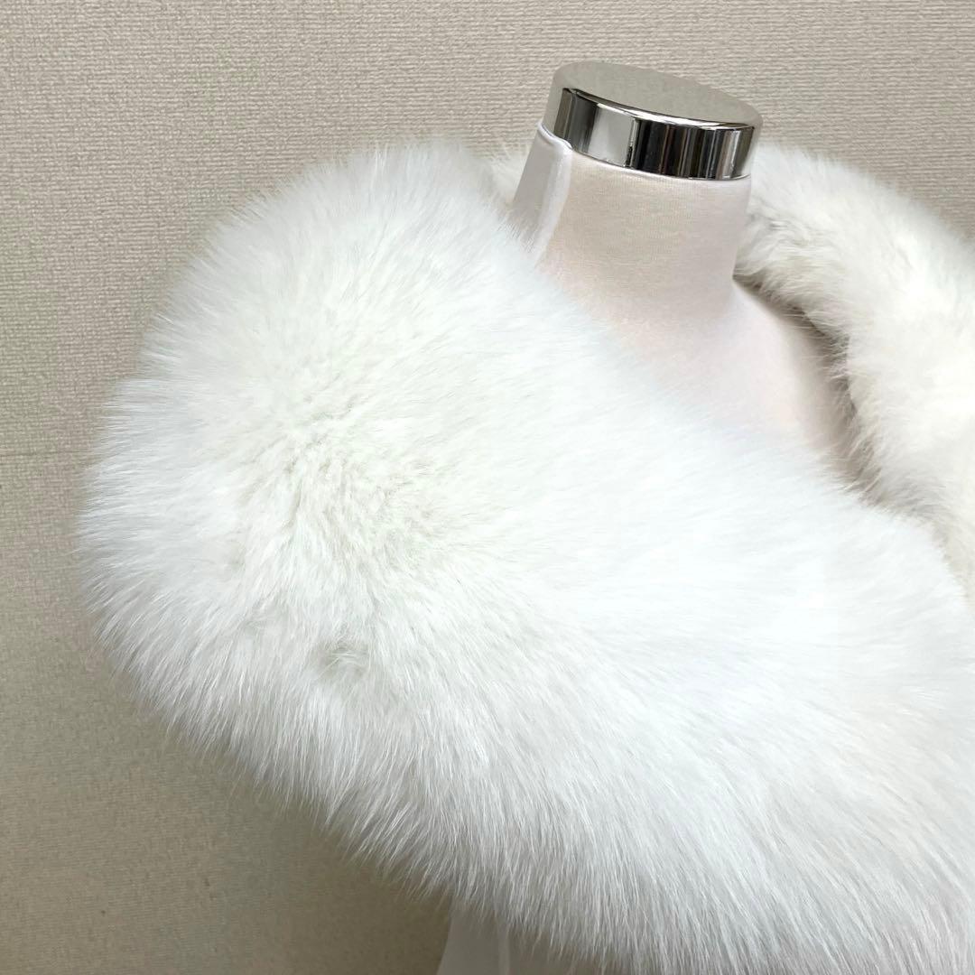 《新品タグ付》SAGA サガフォックス　ショール　シャドーフォックス　白　S27