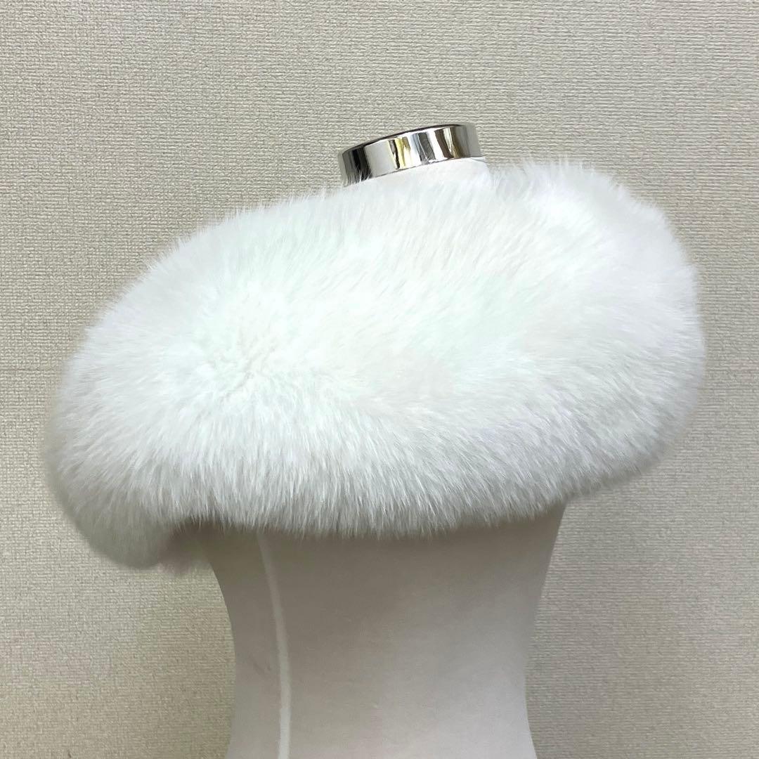 《新品タグ付》SAGA サガフォックス　ショール　シャドーフォックス　白　S27