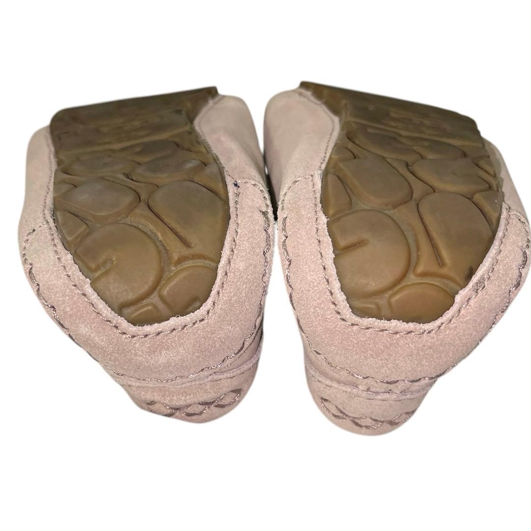 UGG アグ アンスレーボウ モカシン ローファー ピンク スエード 22cm