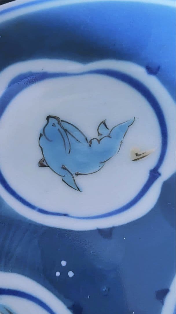 宮崎祐輔 染綿窓絵兎 八角鉢 ※メルカリのみ出品