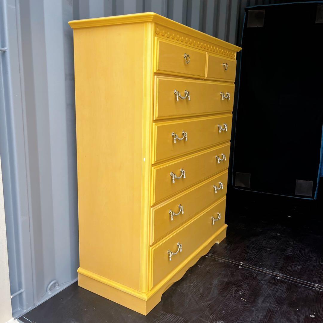 取付無料！大塚家具 マリアンディール アンティーク姫系6段イエロー