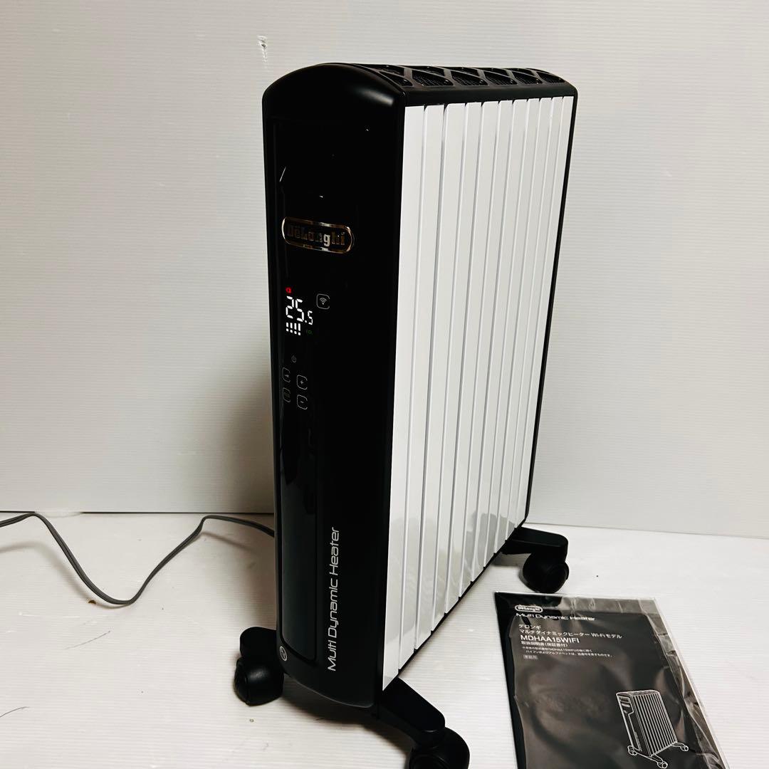 【美品】De'Longhi MDHAA15WIFI-BKオイルヒーター デロンギ マルチダイナミックヒーター DeLonghi MDHAA15WIFI-BK ピュア