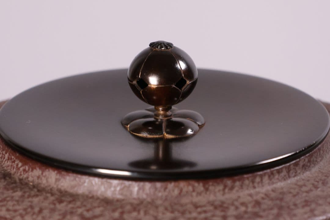 茶道具 釜師・佐藤清光 砂鉄 筒釜 共箱 風炉釜 吊釜 鉄釜【MA526