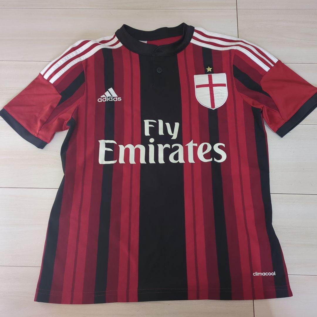 adidas 赤黒ストライプシャツ Fly Emirates - メルカリ