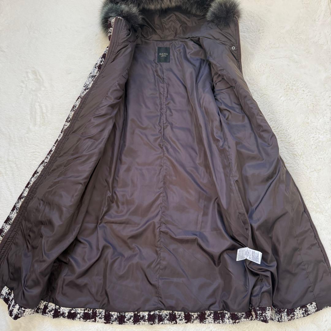 美品】DAMA collection フード付き ツイードコート 千鳥格子 M - メルカリ