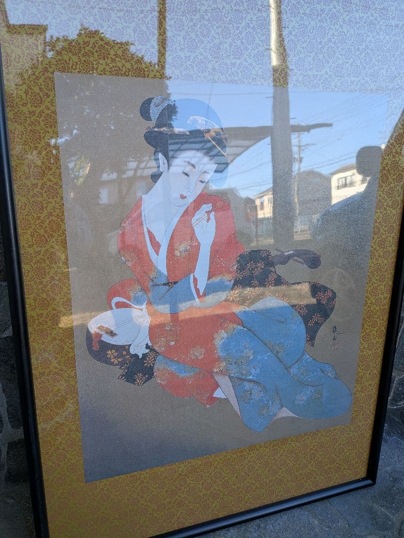 美人画 額装入り特大サイズ