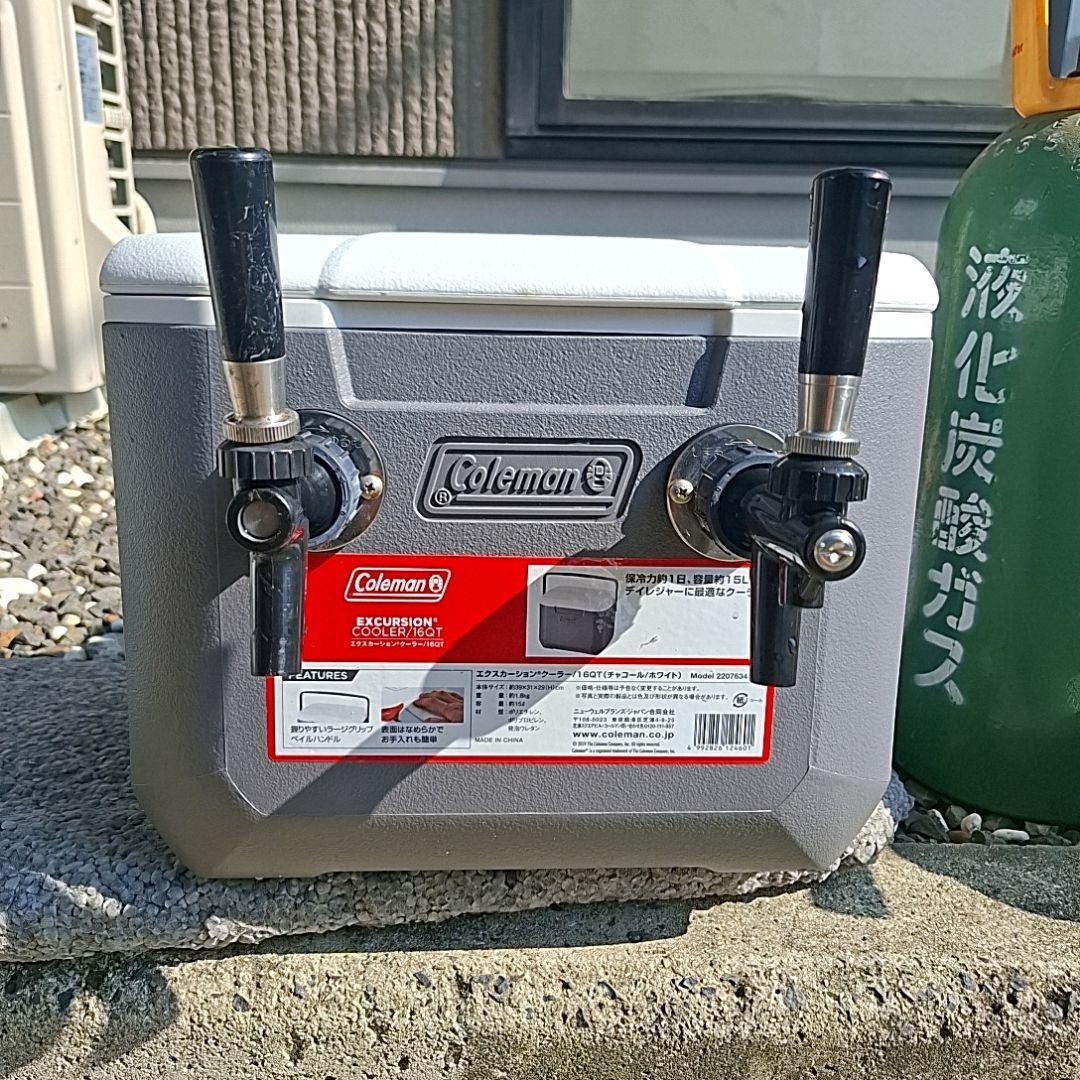 24時間以内発送 自作氷冷式ビールサーバー2口コック仕様