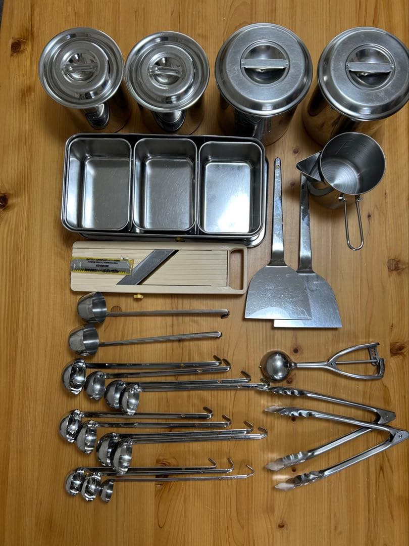 ステンレス製　ポット　バット　レードル　調理器具 業務用 送料別】☆3点セット ステンレス製 レードル 2000cc 1800cc お玉