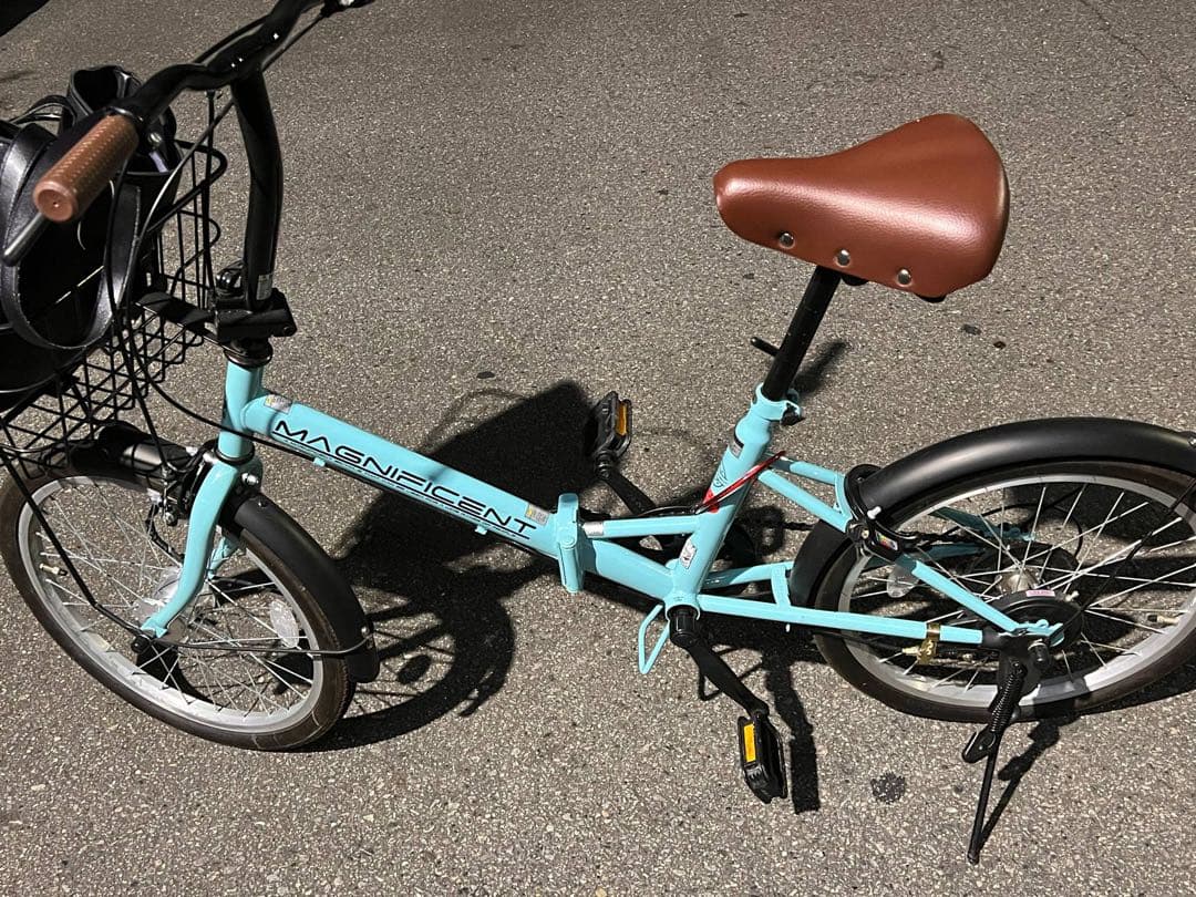 MAGNIFICENT 折りたたみ自転車 水色 MAGNIFICENT 折りたたみ自転車 水色 | 激安通販のイーサプライ