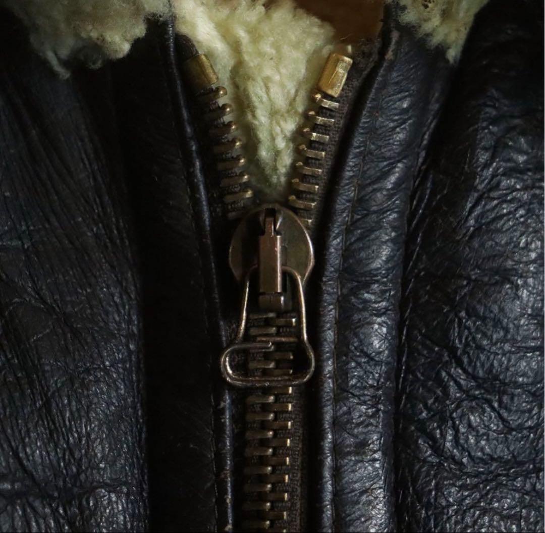 激渋】ヴィンテージ B-3 ムートン レザーフライトジャケット シープ