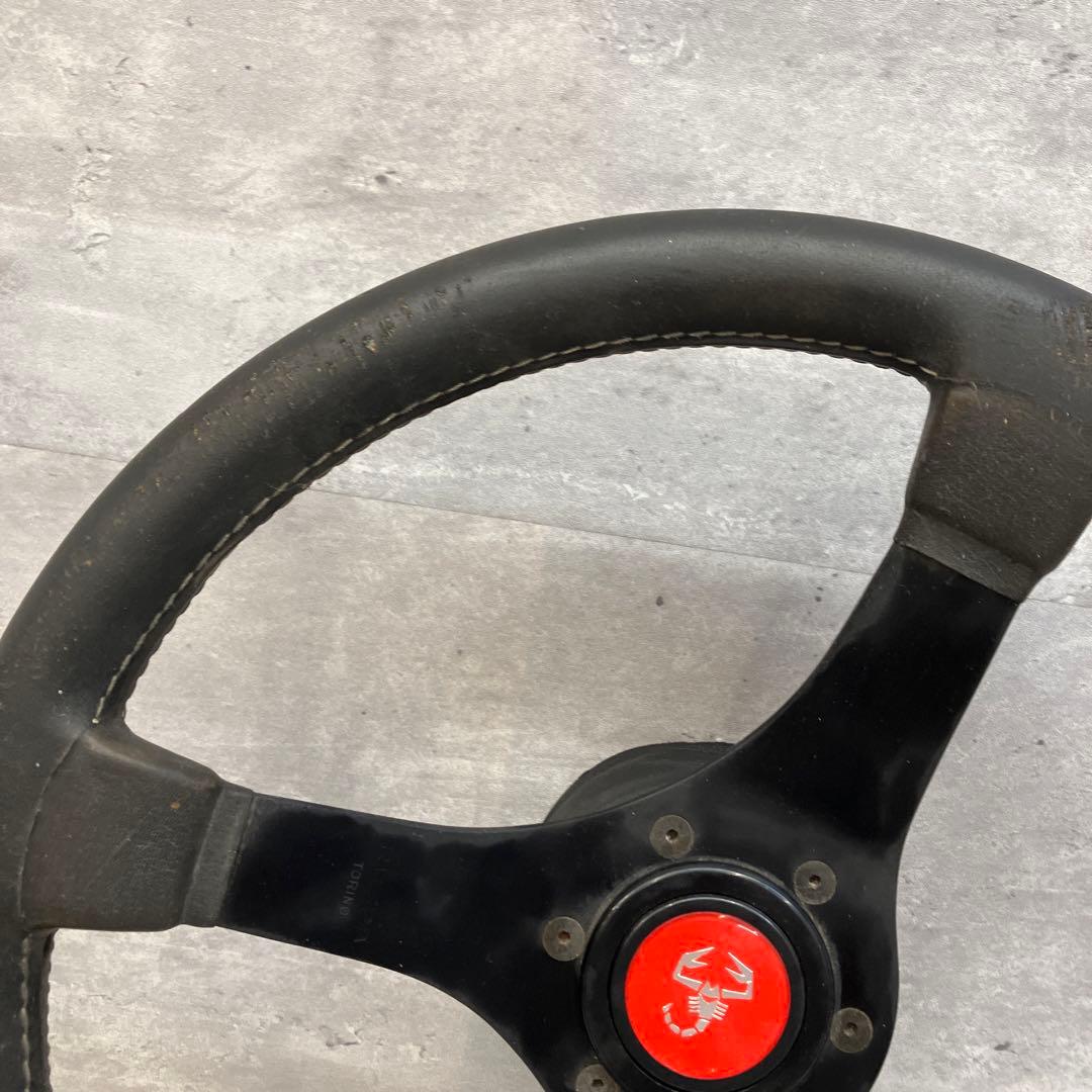 レトロ サソリ レザーステアリング ハンドル 車 旧車 ビンテージ