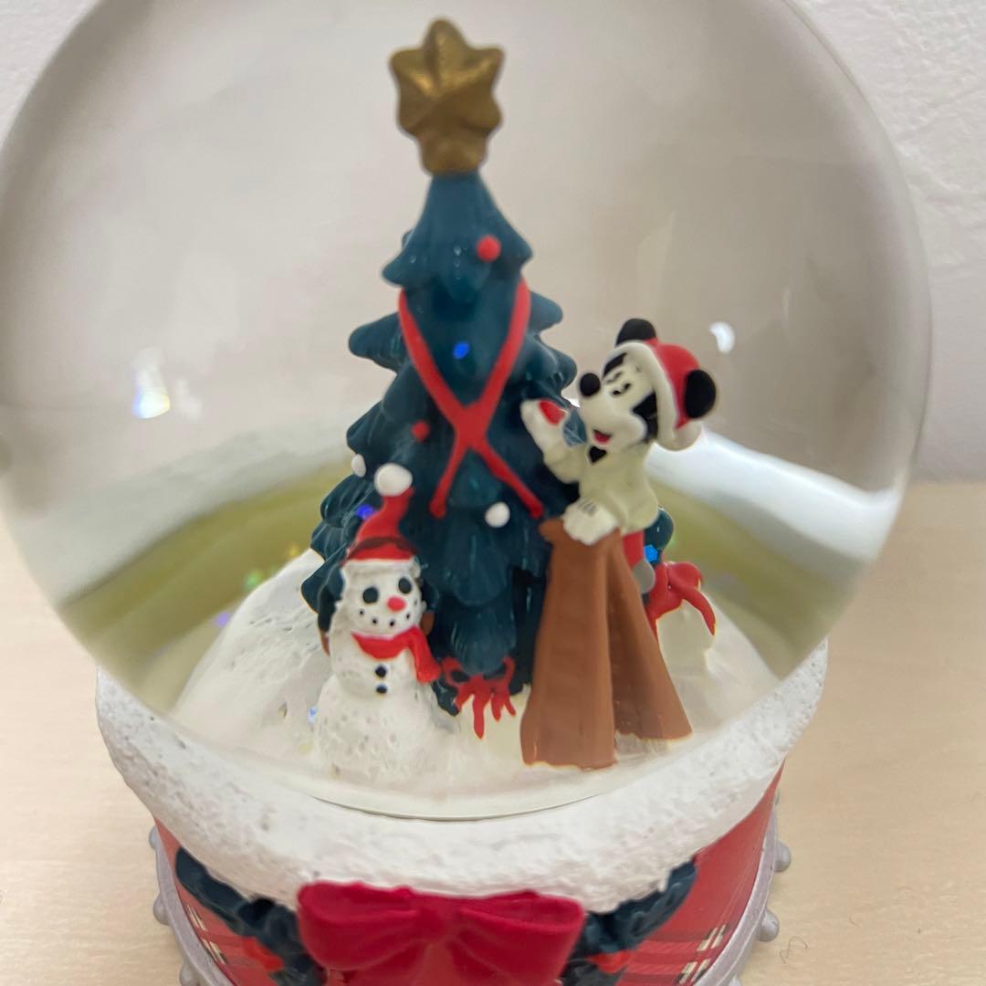 ミッキーマウス スノードーム スノーグローブ クリスマス 雪だるま