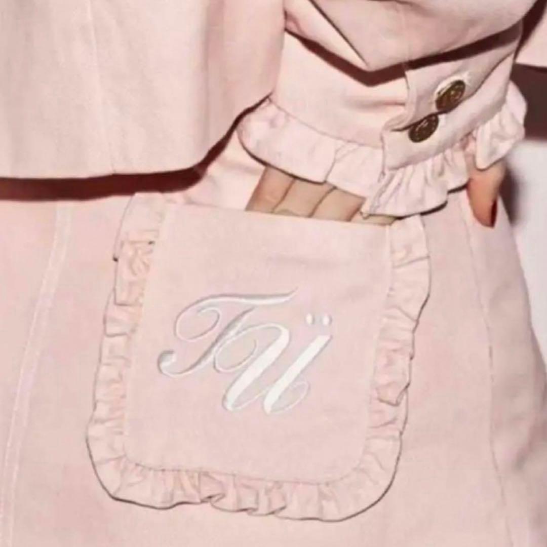 トリートユアセルフ treat urself デニムフリルスカート ピンク - メルカリ