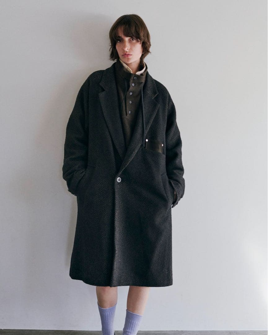 ANCELLM 25AW新品SEMI-DOUBLE CHESTER COAT