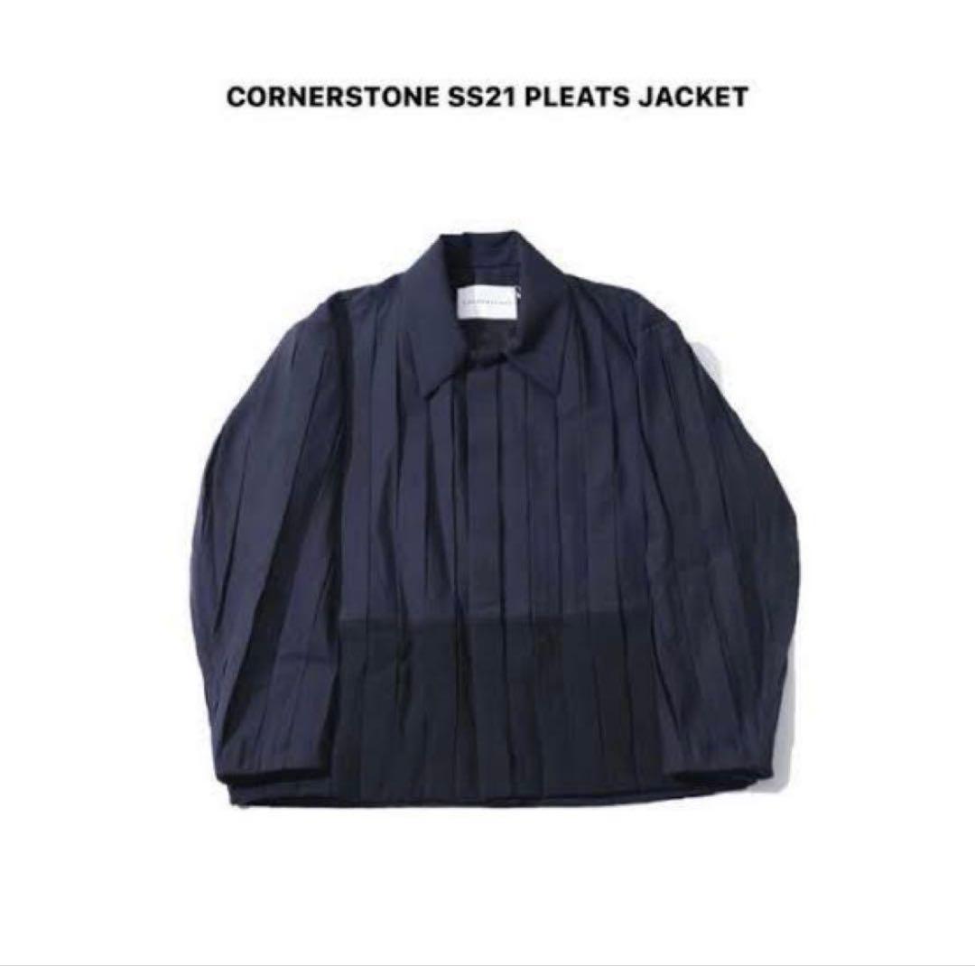 希少46 タグ付きcornerstone 21ss pleats jacket