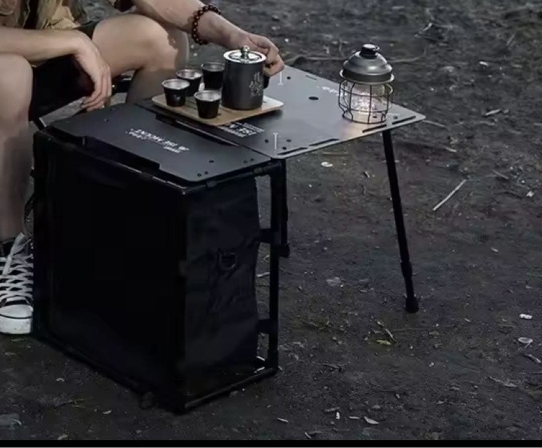 本日限定価格 コンテナボックス ブラックキャンパー ソロキャンパーに