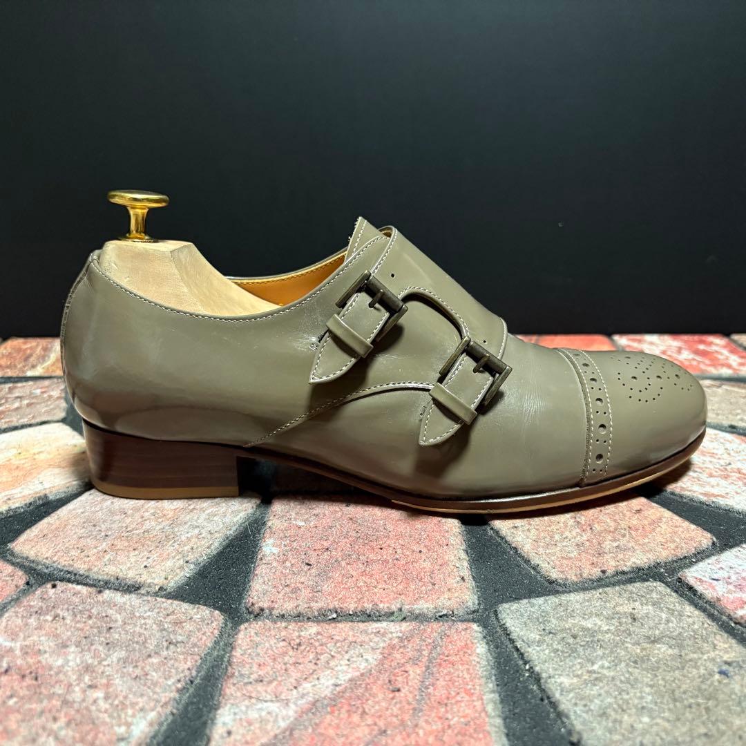 【美品】chausser ショセ　ダブルモンク　24.0cm 希少　メダリオン