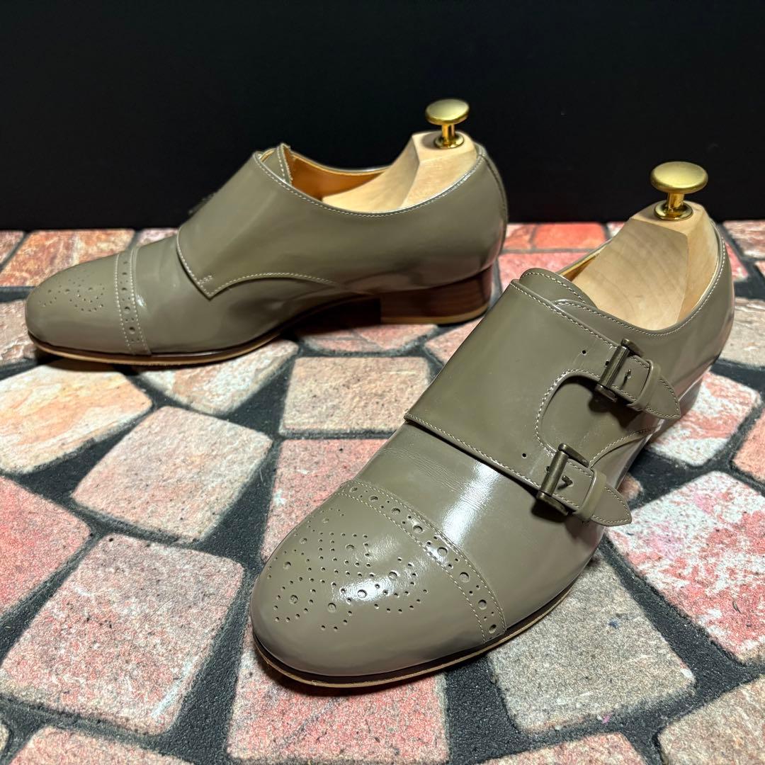 【美品】chausser ショセ　ダブルモンク　24.0cm 希少　メダリオン