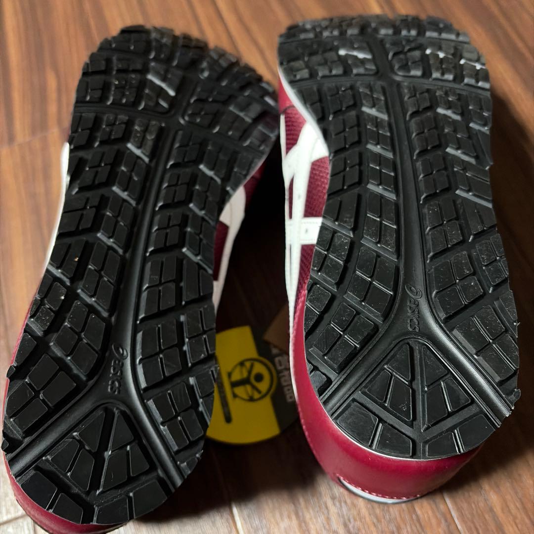 asics バーガンディ安全靴27cm asics