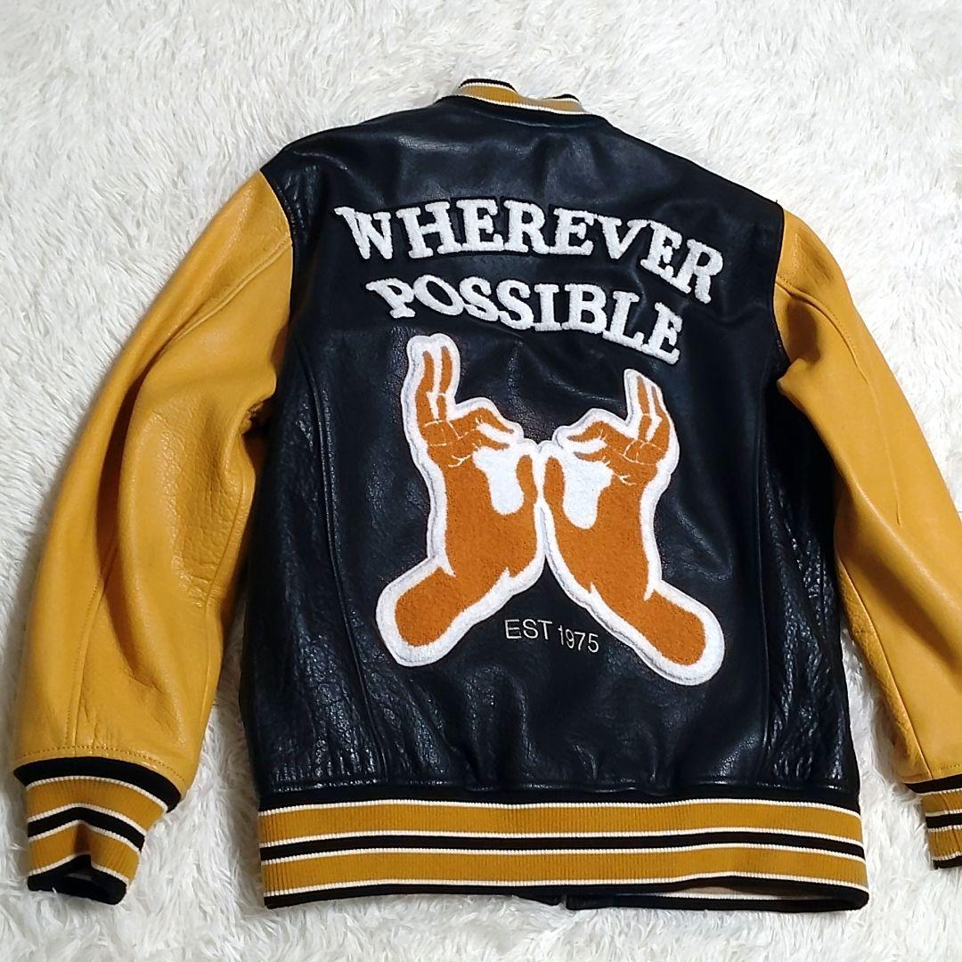 希少】フルレザー ZARA ザラ スタジャン ワッペン