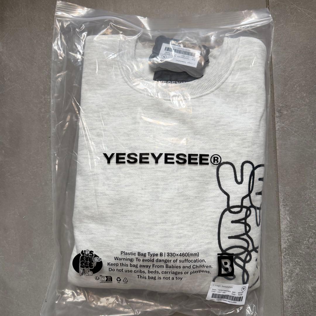 YES EYE SEE】Cロゴ＊スウェット＊グレー＊M＊裏毛