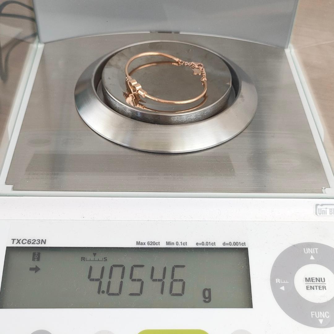 K18 レディース ハート バングル 4.05ｇ A635