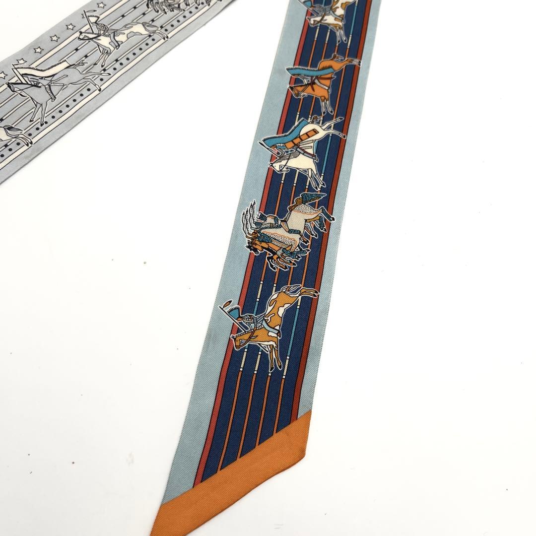 極稀少】エルメス ツイリー スカーフ オブジェ ドゥ キュリオジテ 水色