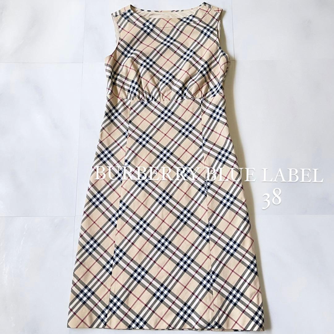 美品】 BURBERRY バーバリー ノースリーブワンピース ノバチェック
